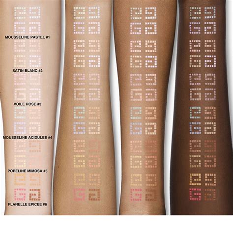 givenchy prisme libre loose powder swatches
